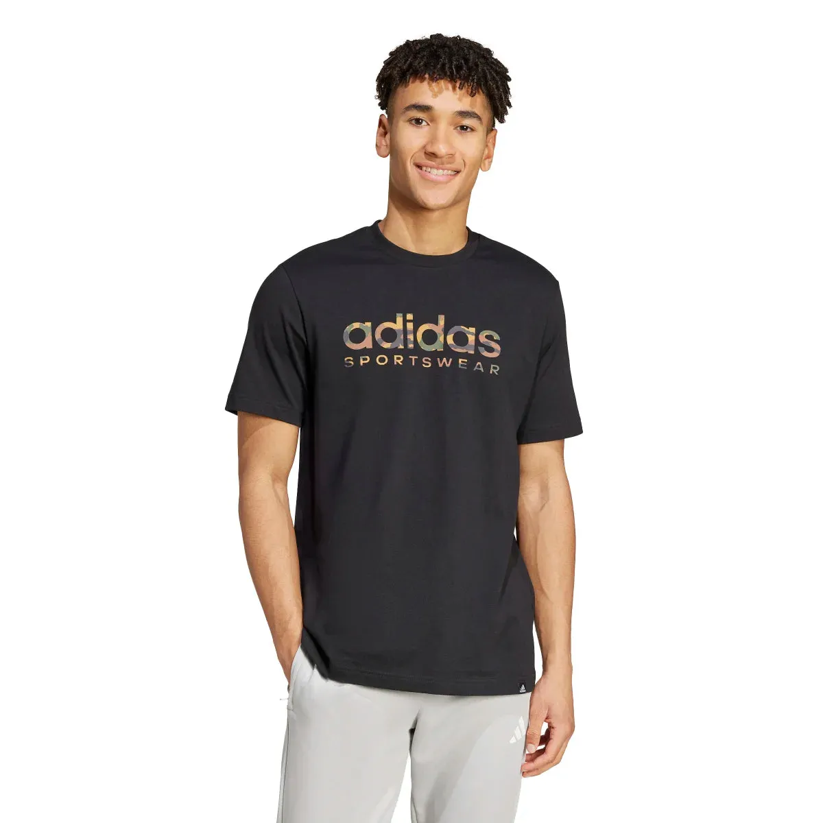 adidas Men's Camo Linear Graphic T-Shirt (Tall)