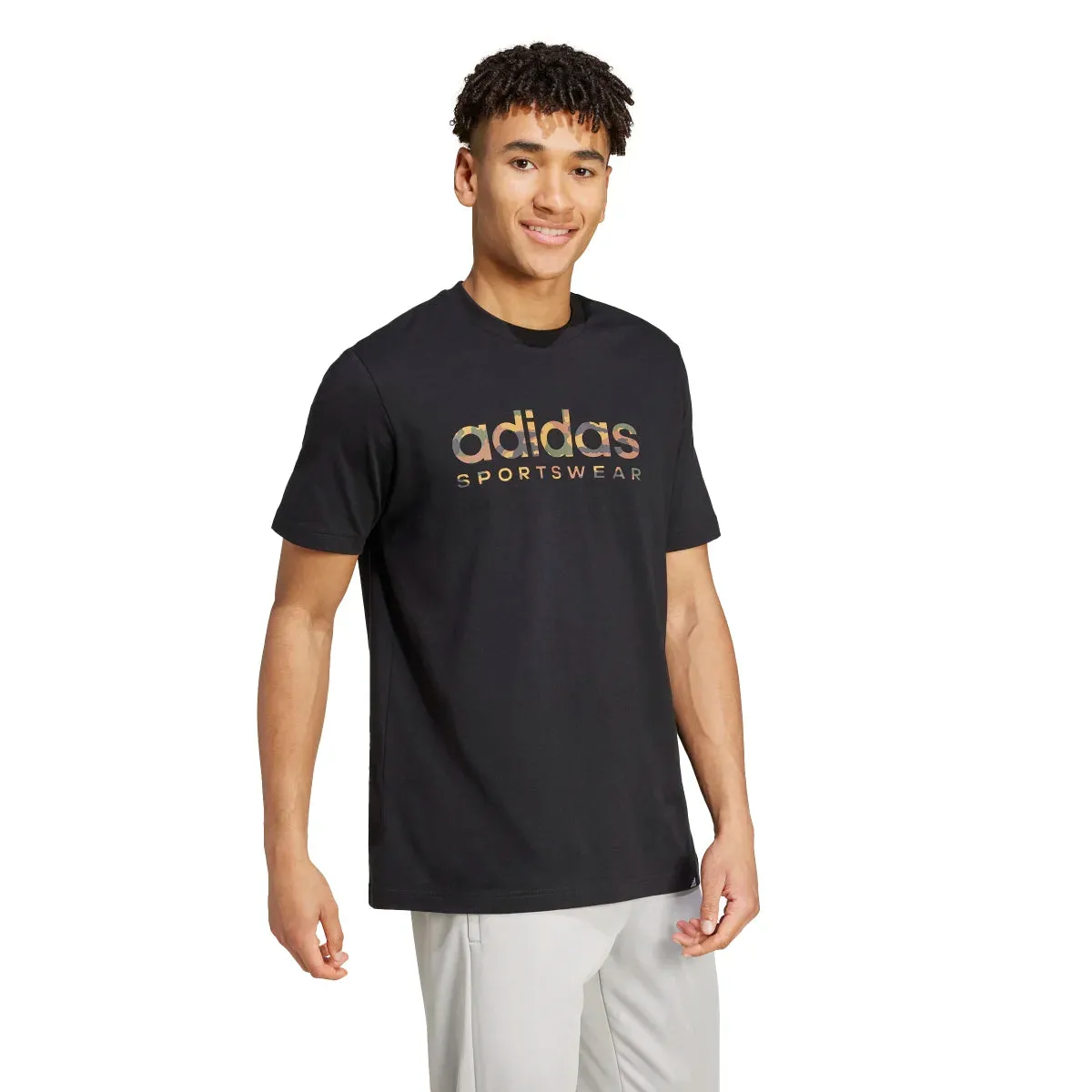 adidas Men's Camo Linear Graphic T-Shirt (Tall)