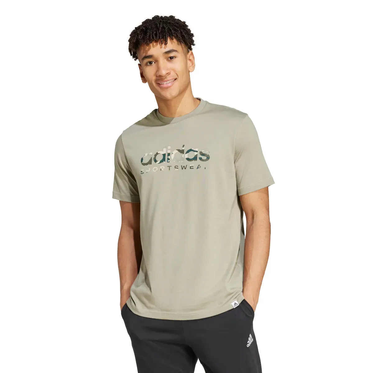 adidas Men's Camo Linear Graphic T-Shirt (Tall)