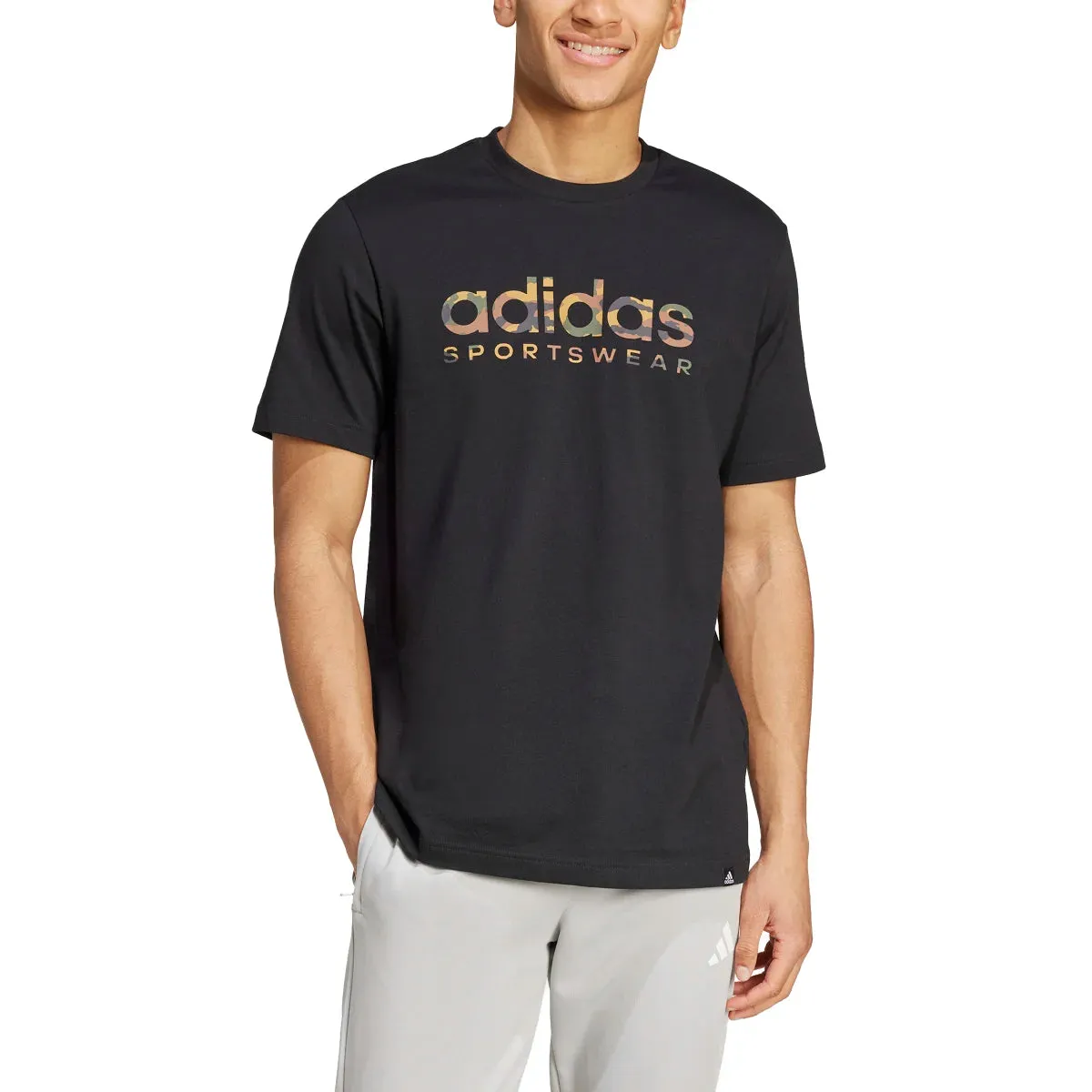 adidas Men's Camo Linear Graphic T-Shirt (Tall)