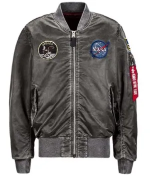 Alpha Industries Apollo MA-1 Flight Jacket Battlewash Gray