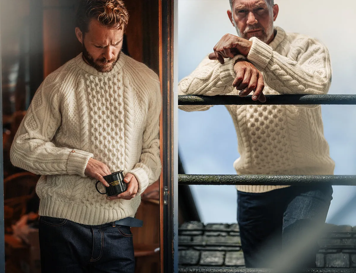 &SONS Clyde Knit Jumper Ecru