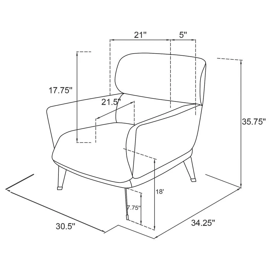 Andrea Heavy Duty High Back Accent Chair