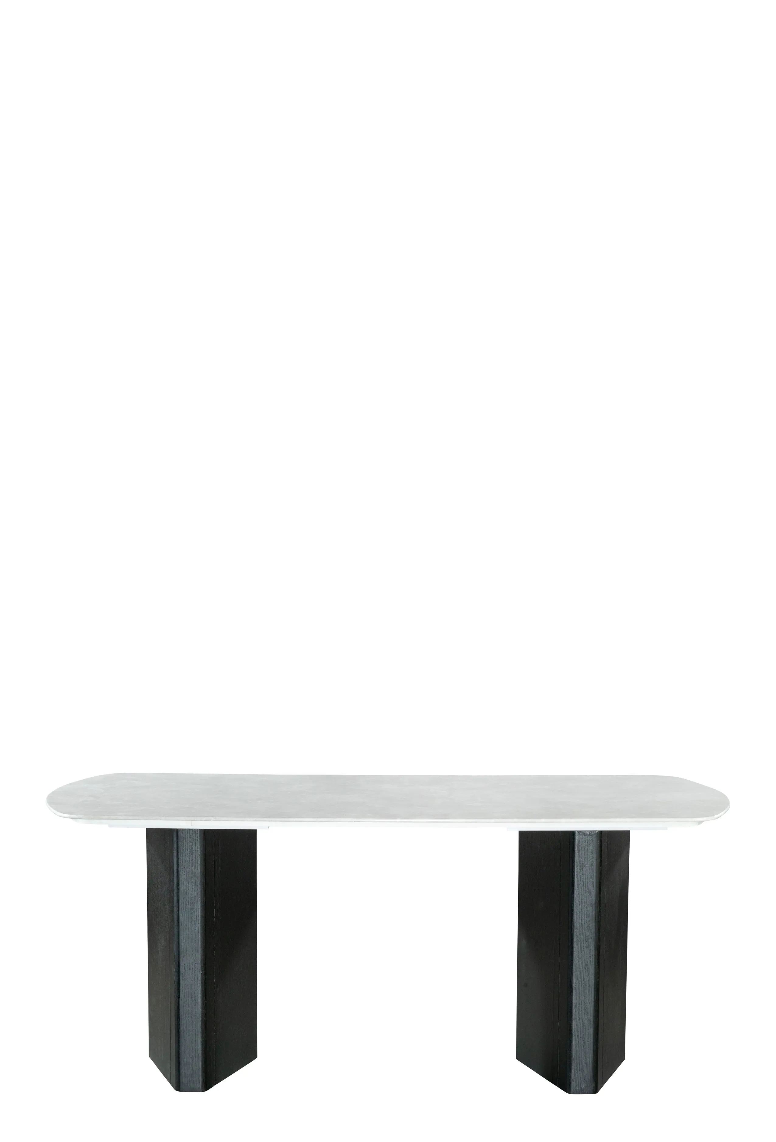 Bradley Rectangular Dining Table in Black and White