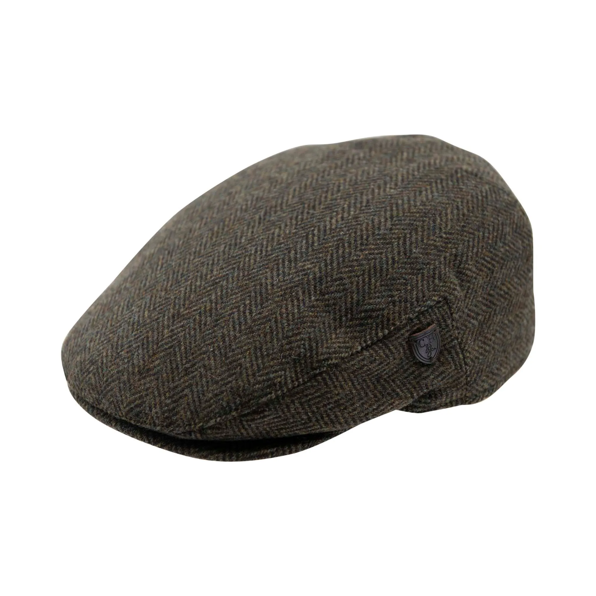 Carlyle Heath Jumbo Herringbone Flat Cap