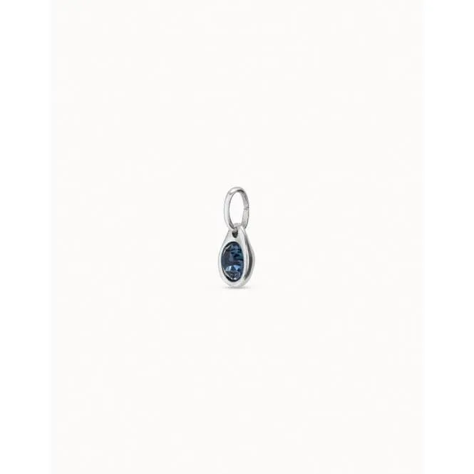 Charm Azul Blue Faceted Crystal Charm