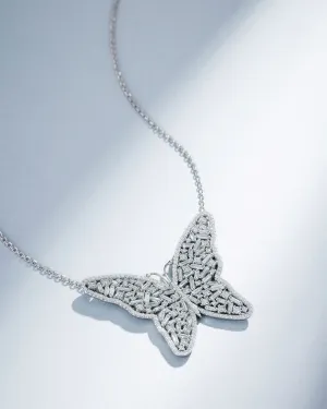 Classic Diamond Large Butterfly Pendant