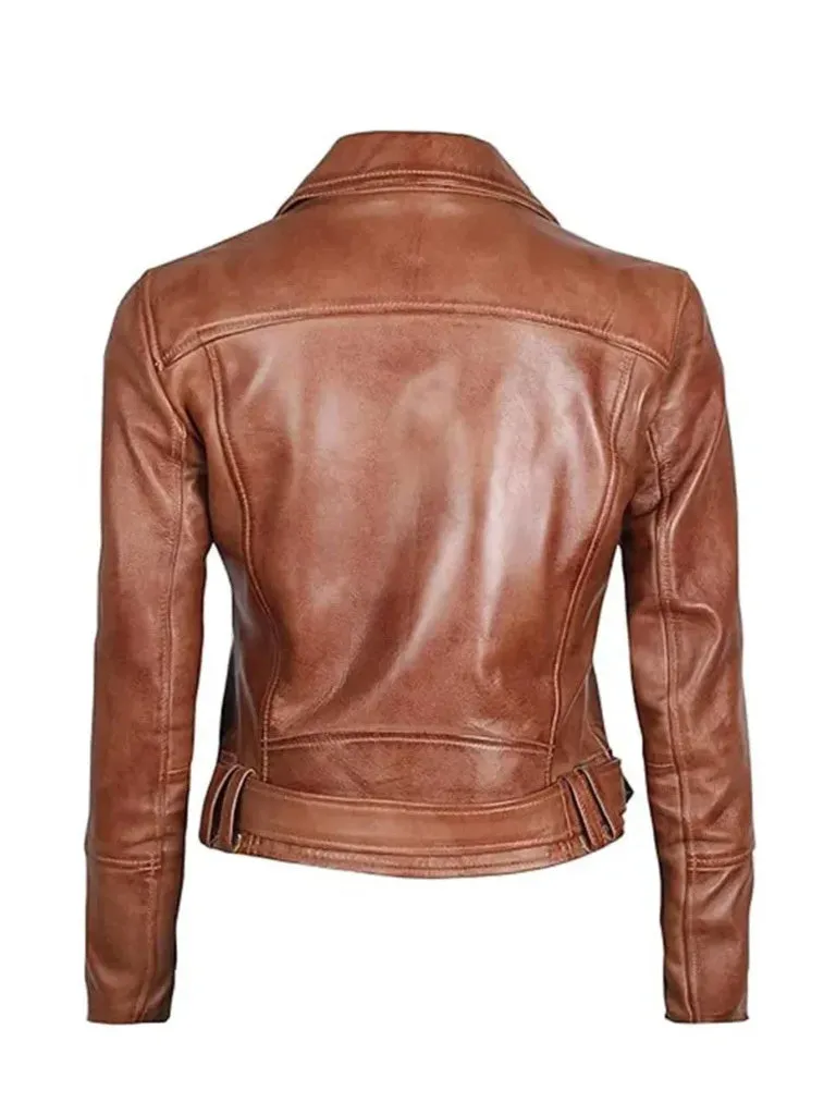 Cognac Brown Leather Jacket