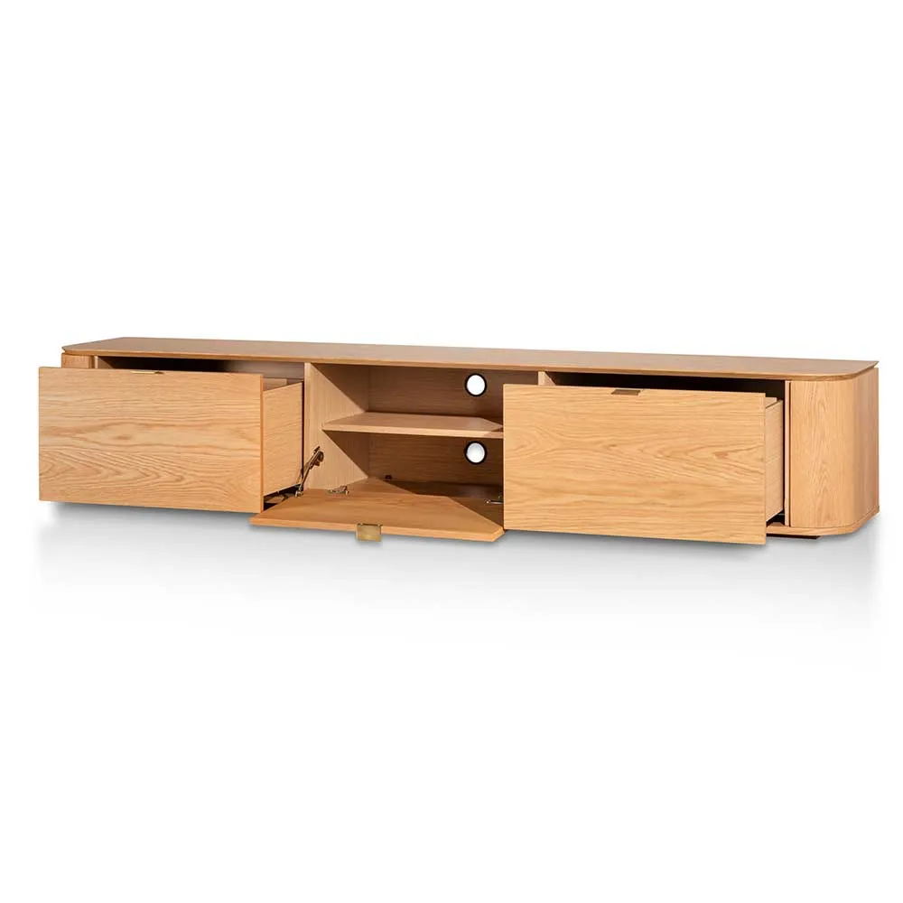 Curve 2.4 TV Entertainment Unit - Natural Oak