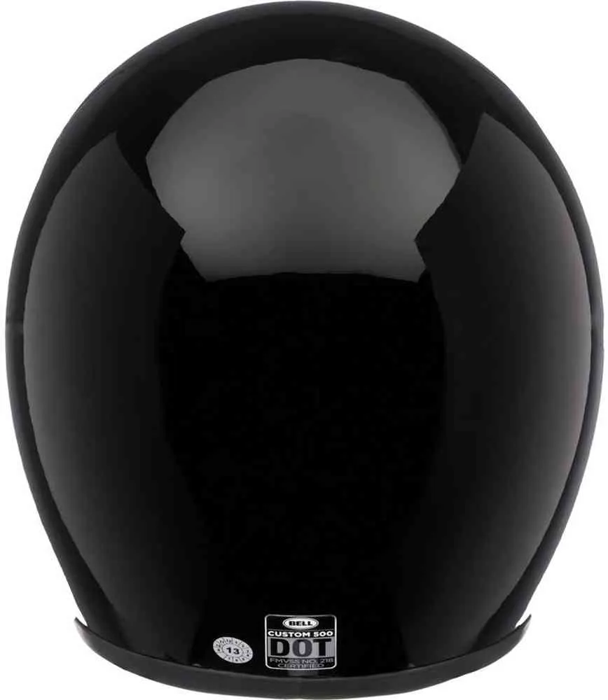 Custom 500 DLX Solid Jet Bell Helmet, Black