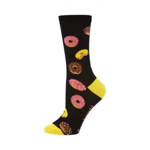 Donut Worry Women's Bamboo Crew Socks