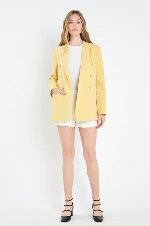 English Factory - Gold Buttoned Structured Blazer