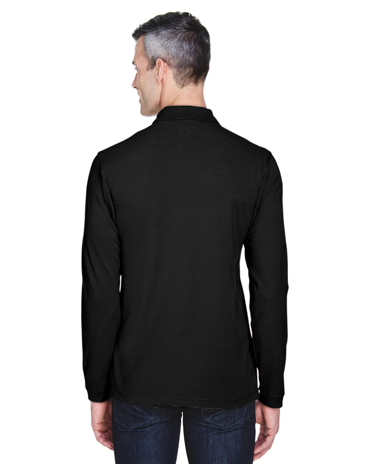 Harriton M265L Men's 5.6 oz. Easy Blend Long-Sleeve Polo