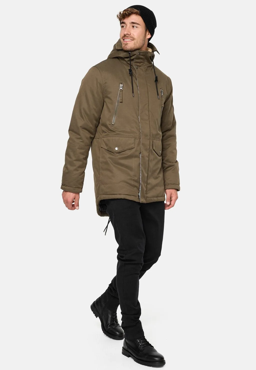 Indicode parka, dark green