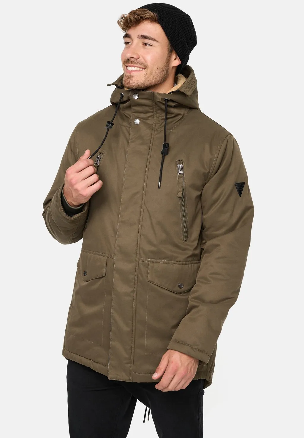 Indicode parka, dark green