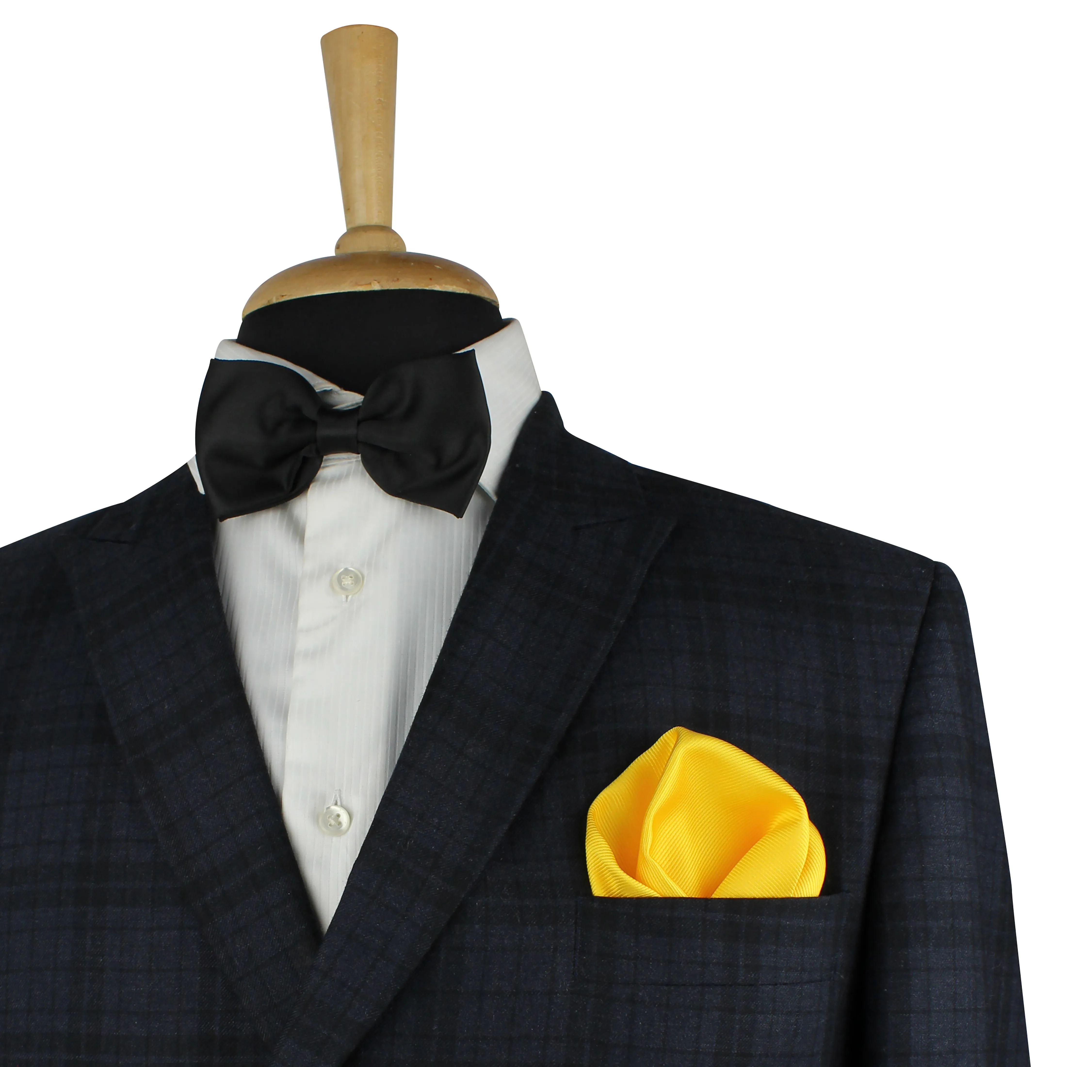 Kovove Yellow Solid Necktie and Pocket Square Gift Box