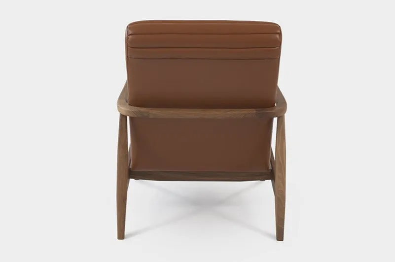 LAICA | Modern Armchair and Ottoman in Spanish Leather or Wool