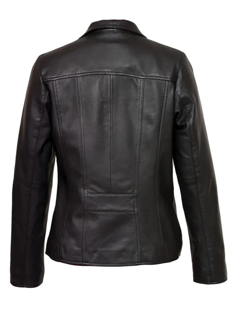 Lapel Slim Style Leather Jacket