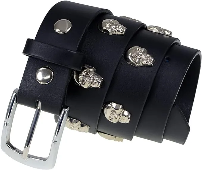 Leather Belt/Skull MP7102