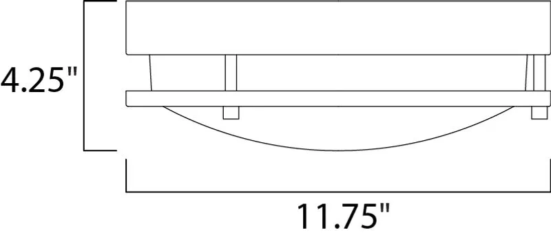 Linear 11.75" Single Light Flush Mount in Satin Nickel