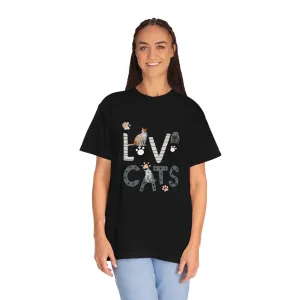 Love Cats POD Unisex Garment-Dyed T-shirt