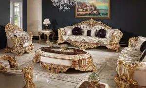 Luxury Design Traditional Handmade Carving Sofa Set