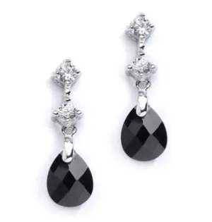 Malia Jet Crystal Drop Earring