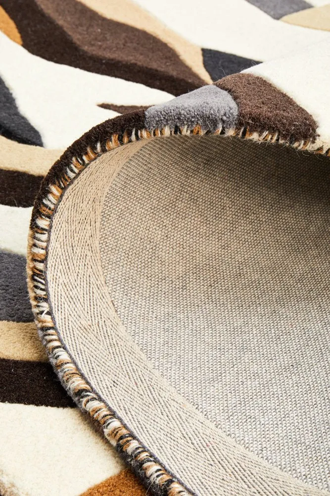 Matrix 903 Round Rug (Fossil) by Rug Culture