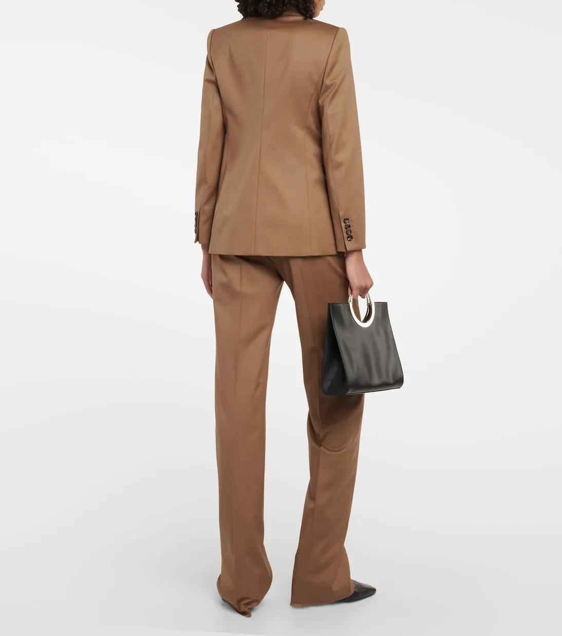 Max Mara Wool Twill Double Breasted Jacket, Brown