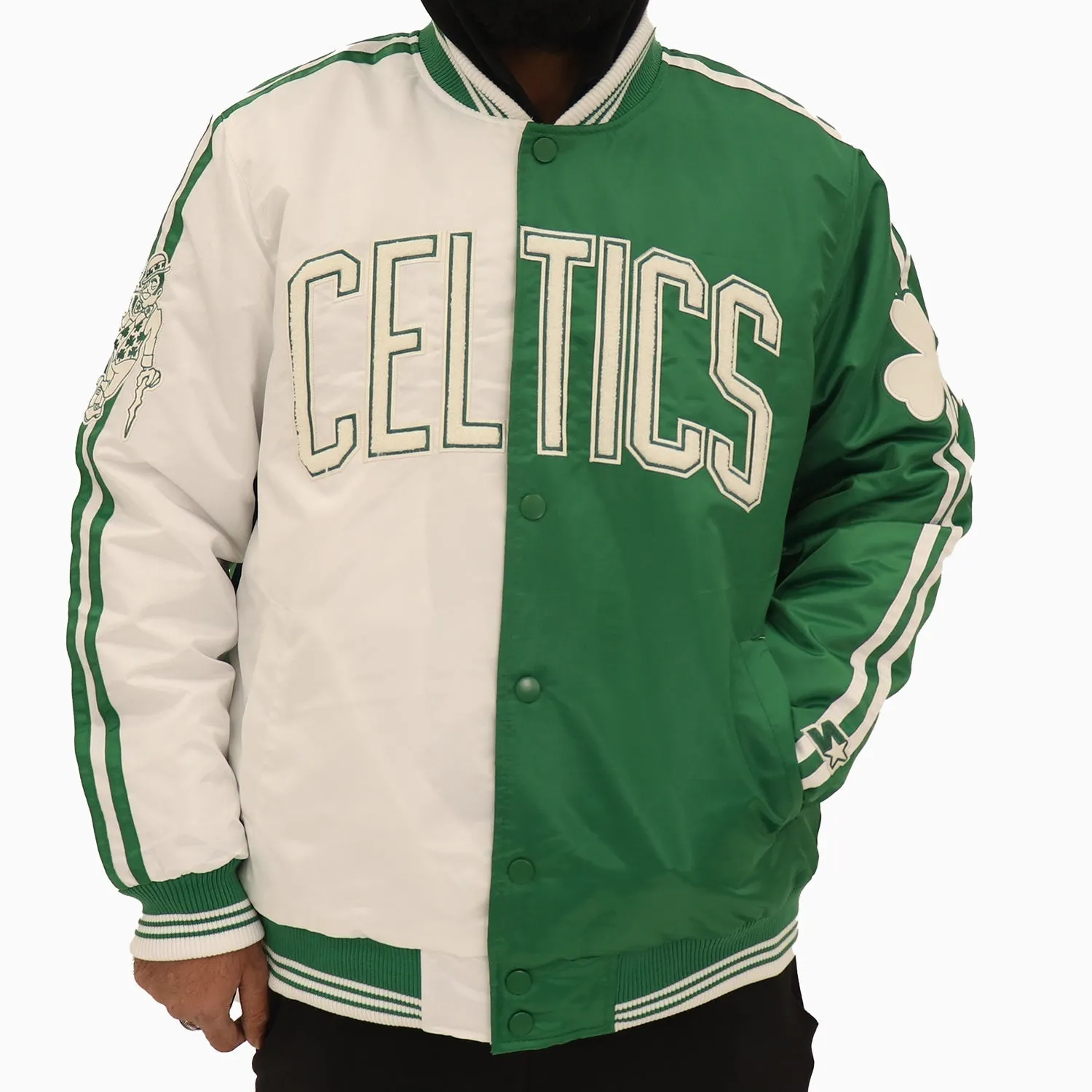 Men's Boston Celtics NBA Varsity Satin Jacket