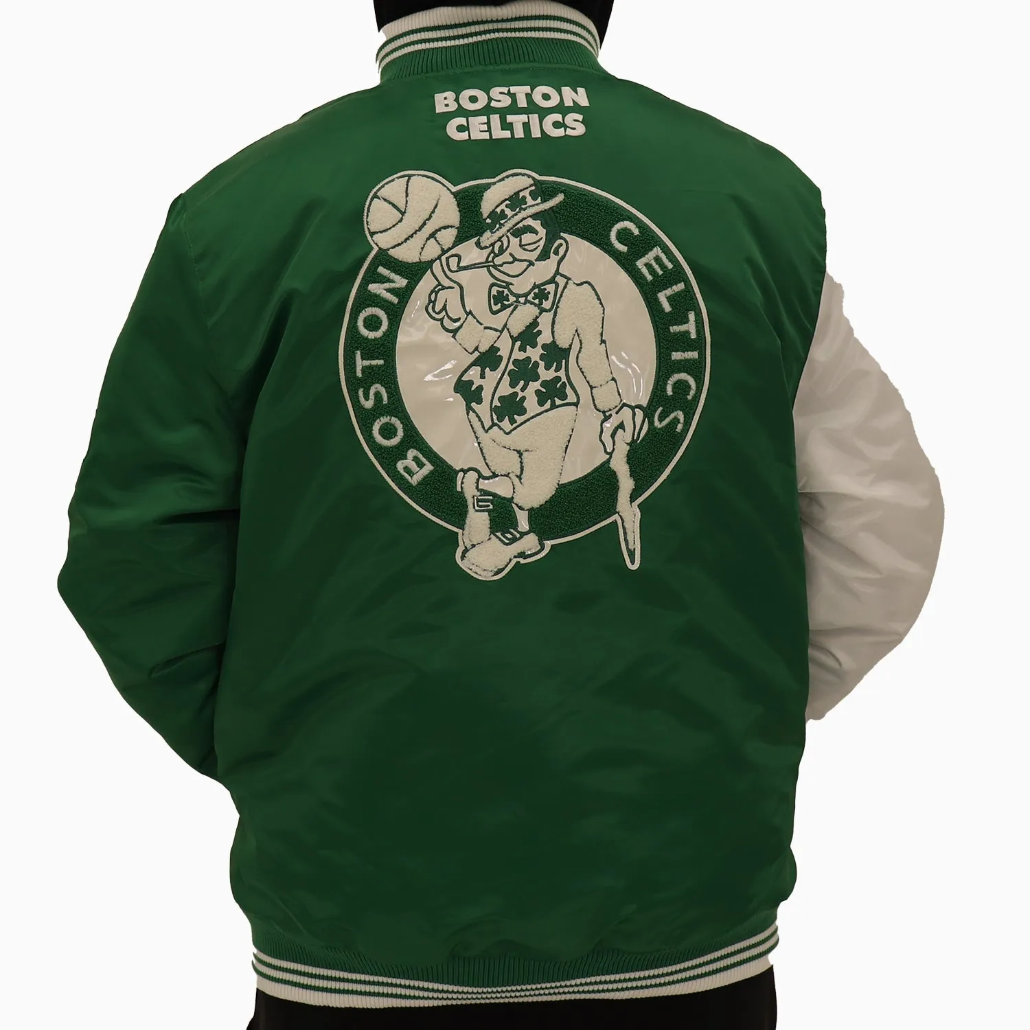 Men's Boston Celtics NBA Varsity Satin Jacket