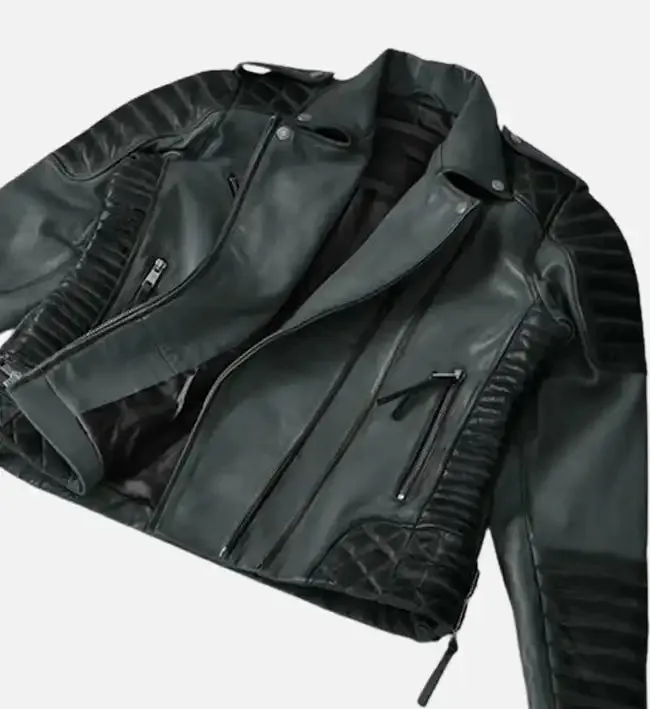 Men's Charles Burnt Charcoal Leather Jacket