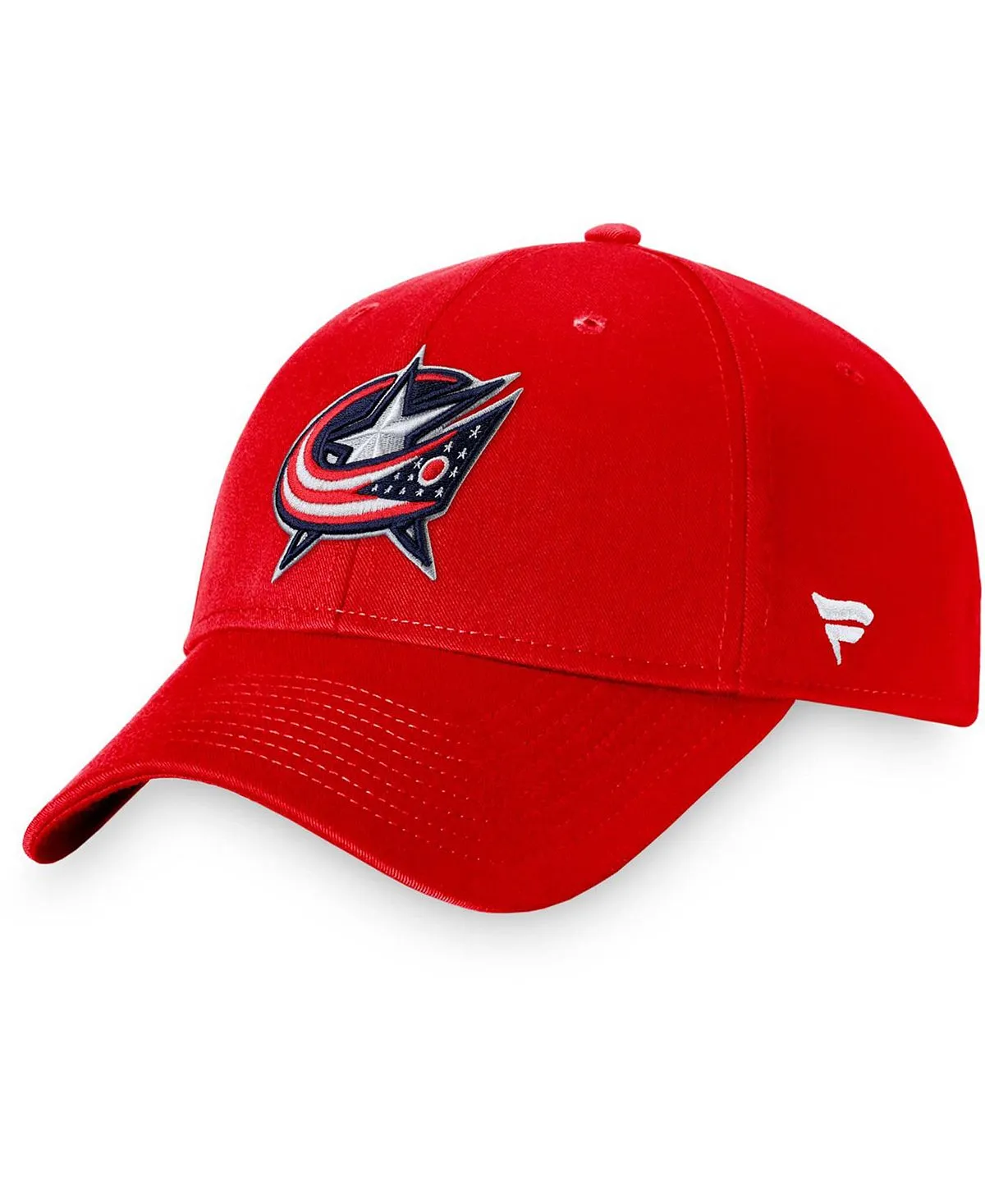 Men's Red Adjustable Hat Columbus Blue Jackets Core Fanatics