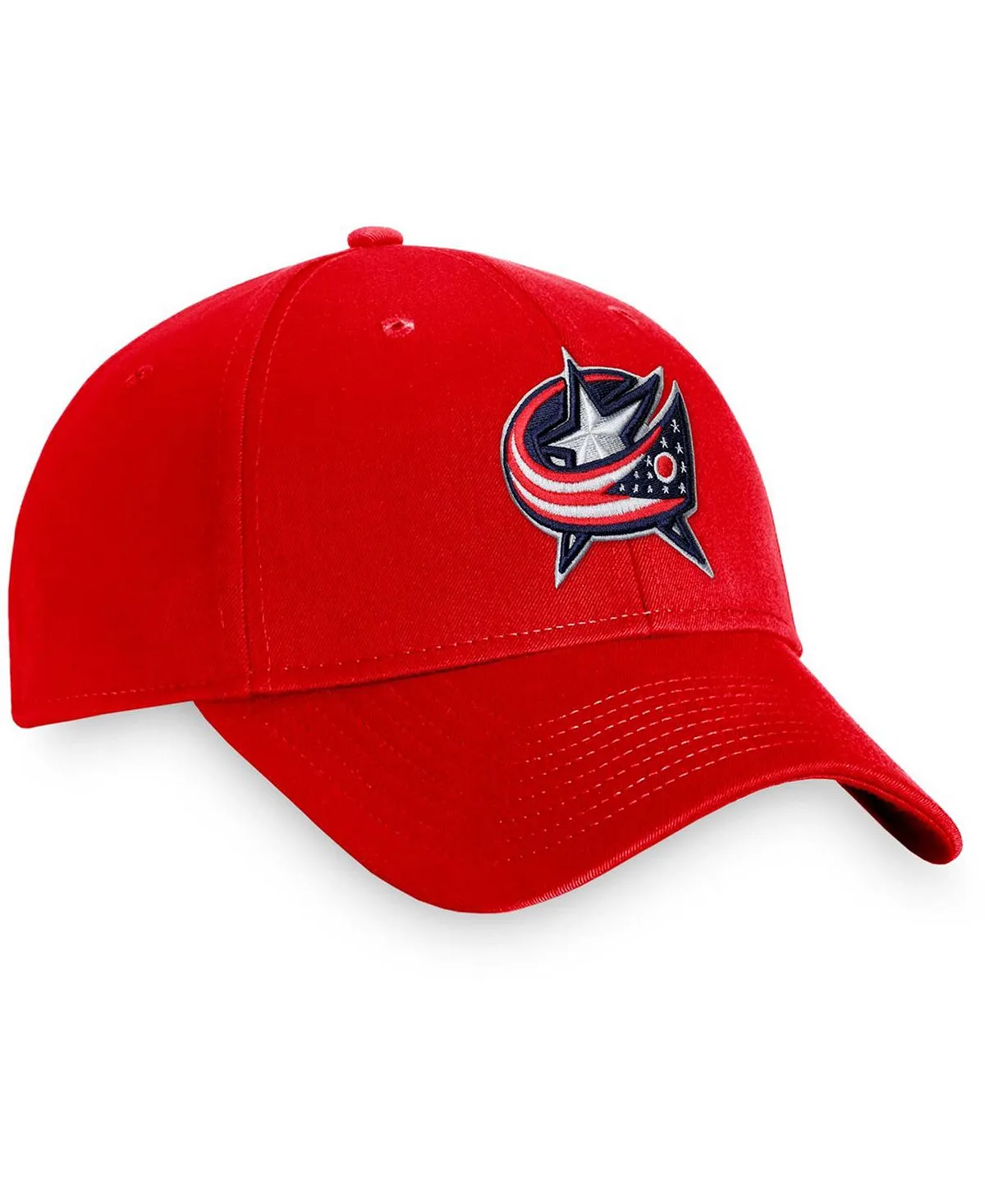 Men's Red Adjustable Hat Columbus Blue Jackets Core Fanatics