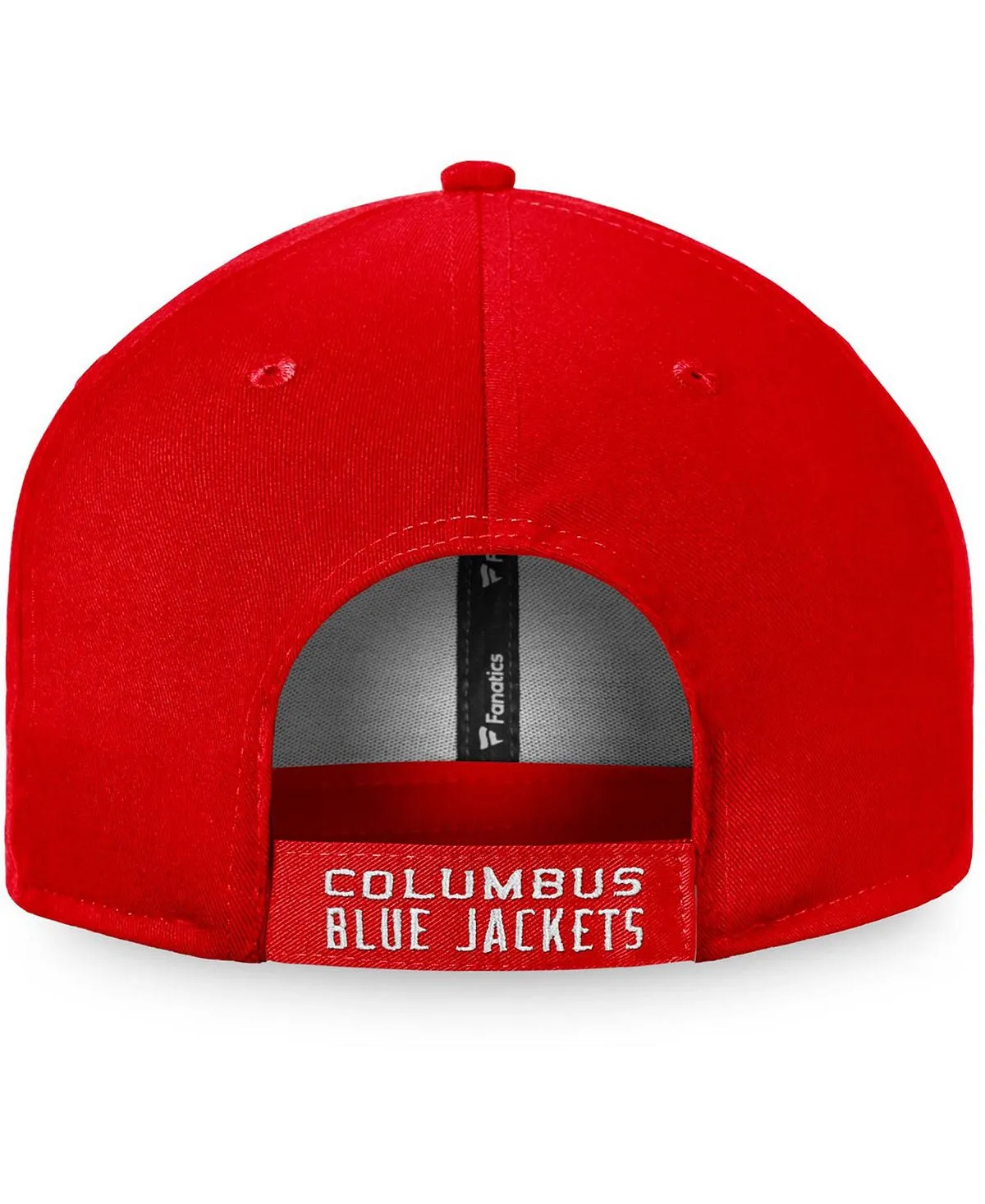 Men's Red Adjustable Hat Columbus Blue Jackets Core Fanatics