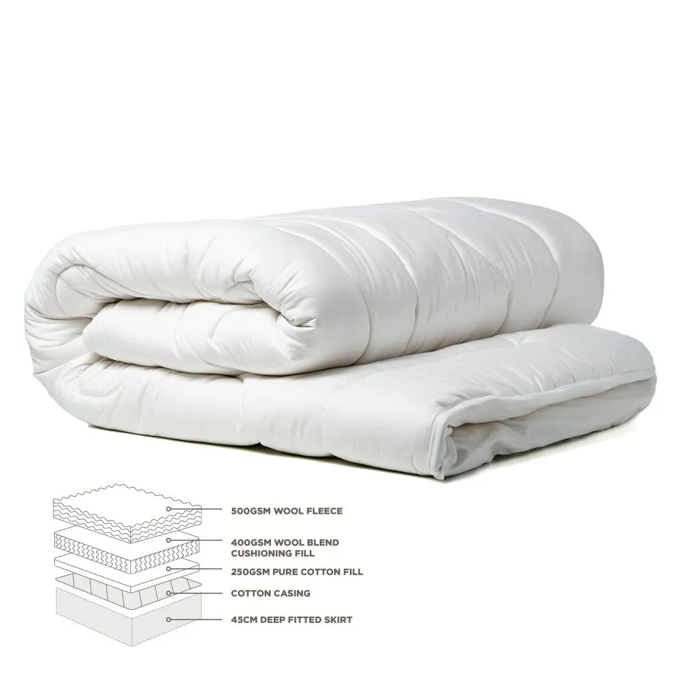 MiniJumbuk Sleep Therapy Wool Mattress Topper