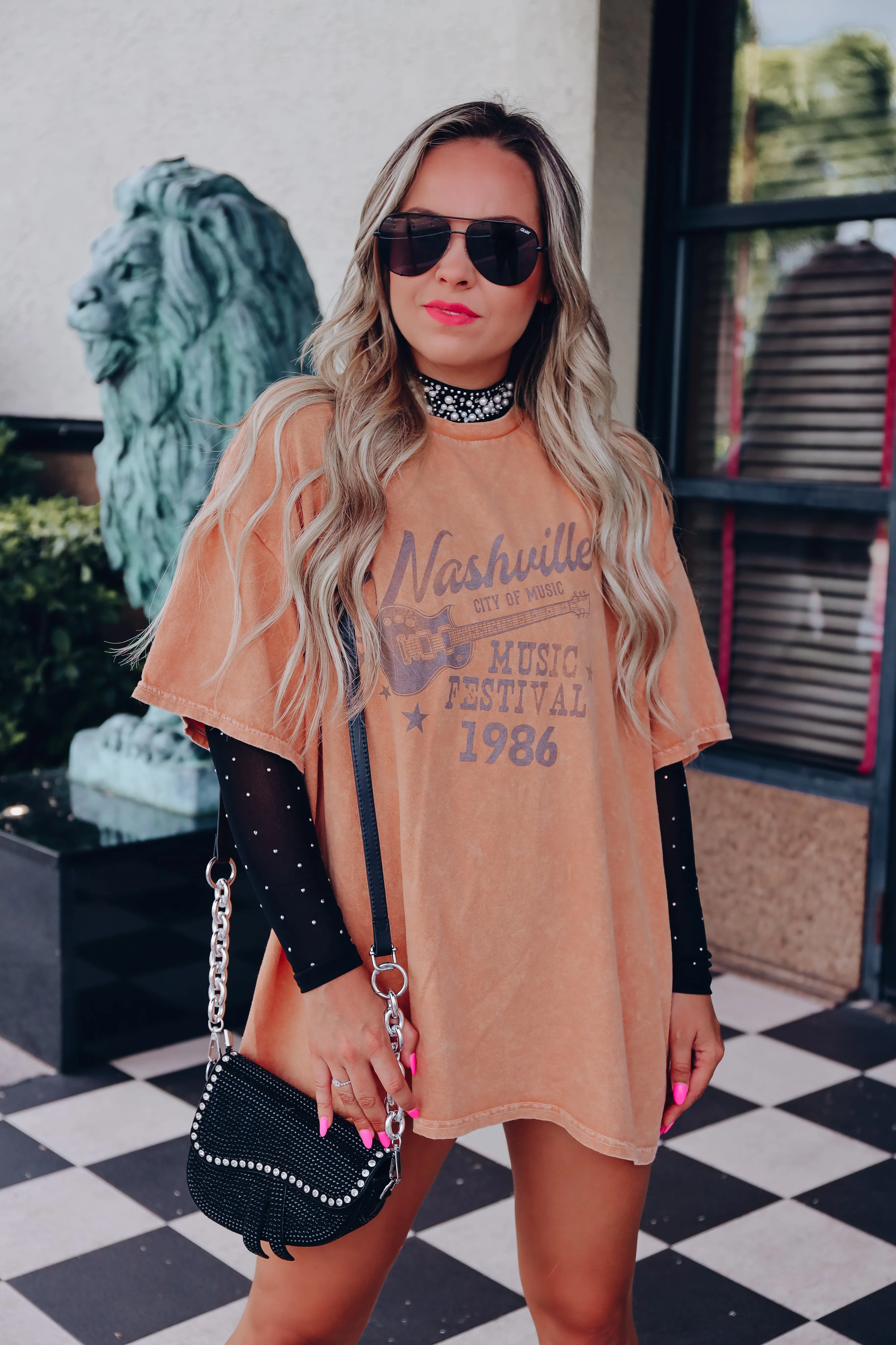 Music Festival Nashville Graphic Tee - Burnt Orange