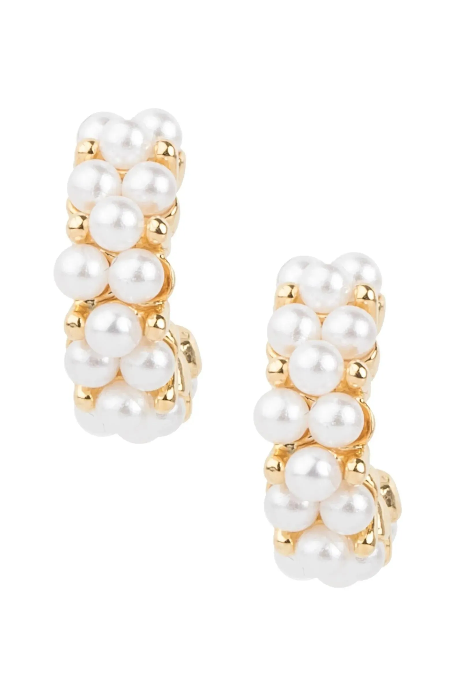 Pearl Embellished Hoop Earrings