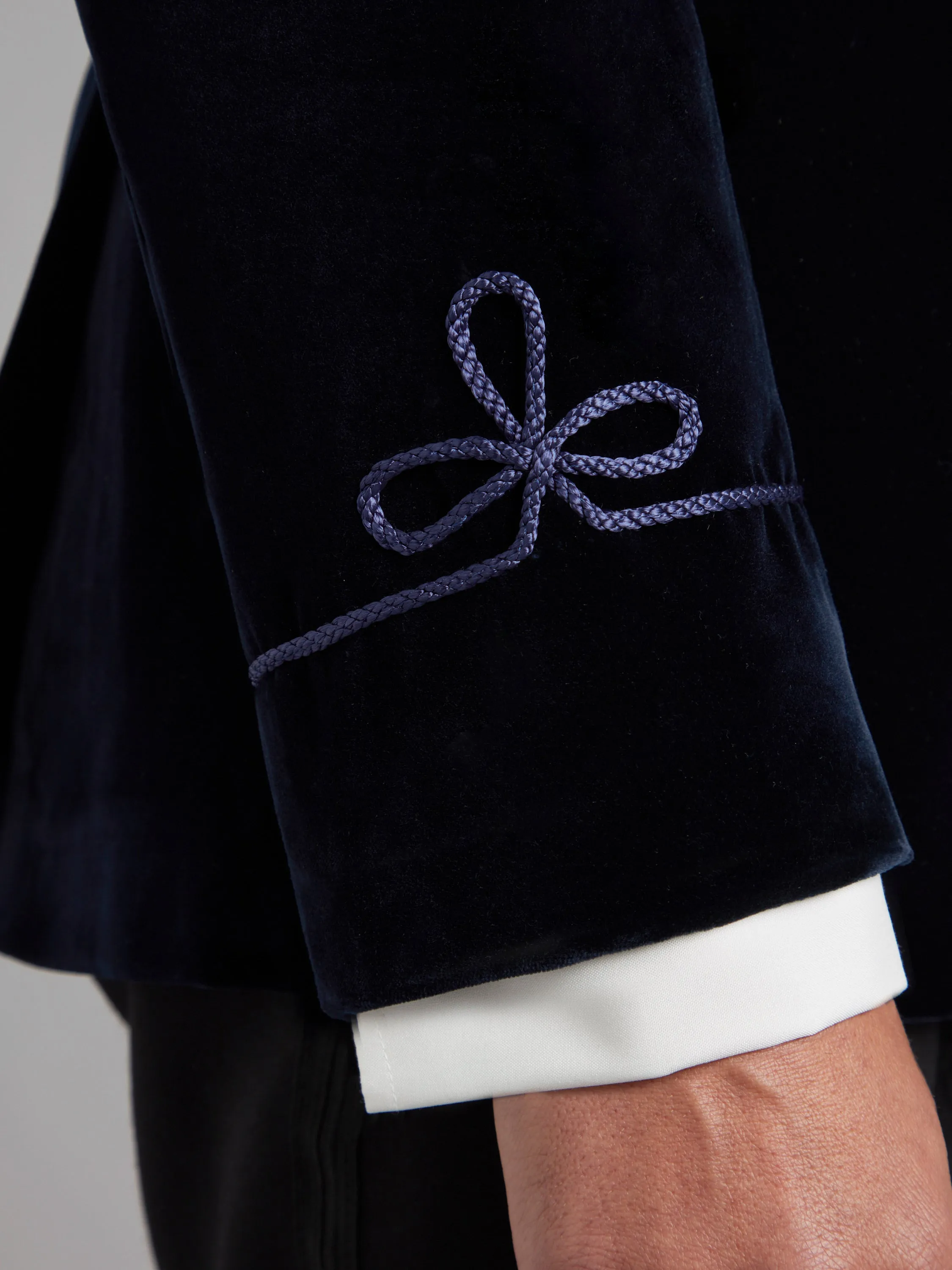 Pembroke Smoking Jacket - Navy Velvet