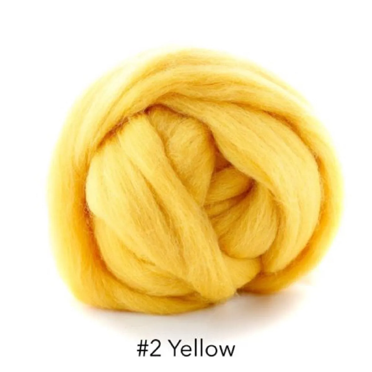 Polish Merino Wool Top - Yellow