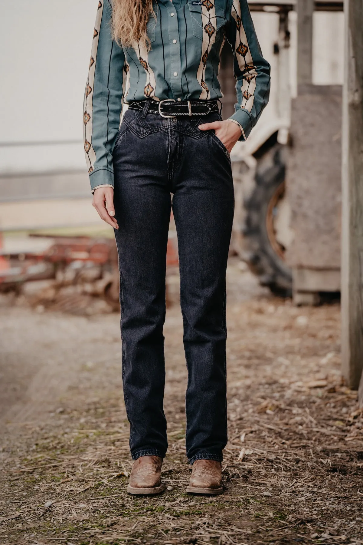 'Quinn' Black Bareback High Rise Jean by Cruel Denim (25-35)