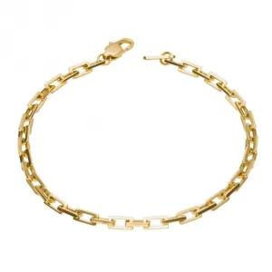 Rectangle Link Chain Gold Plated Bracelet B5408