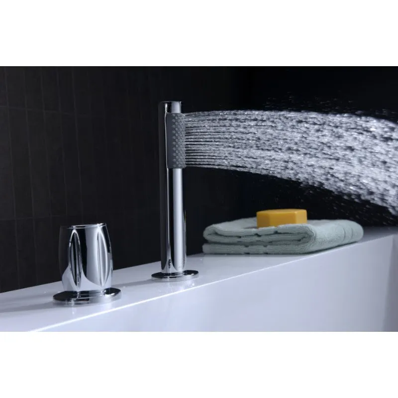 Ribbon Roman Tub Filler Faucet in Chrome