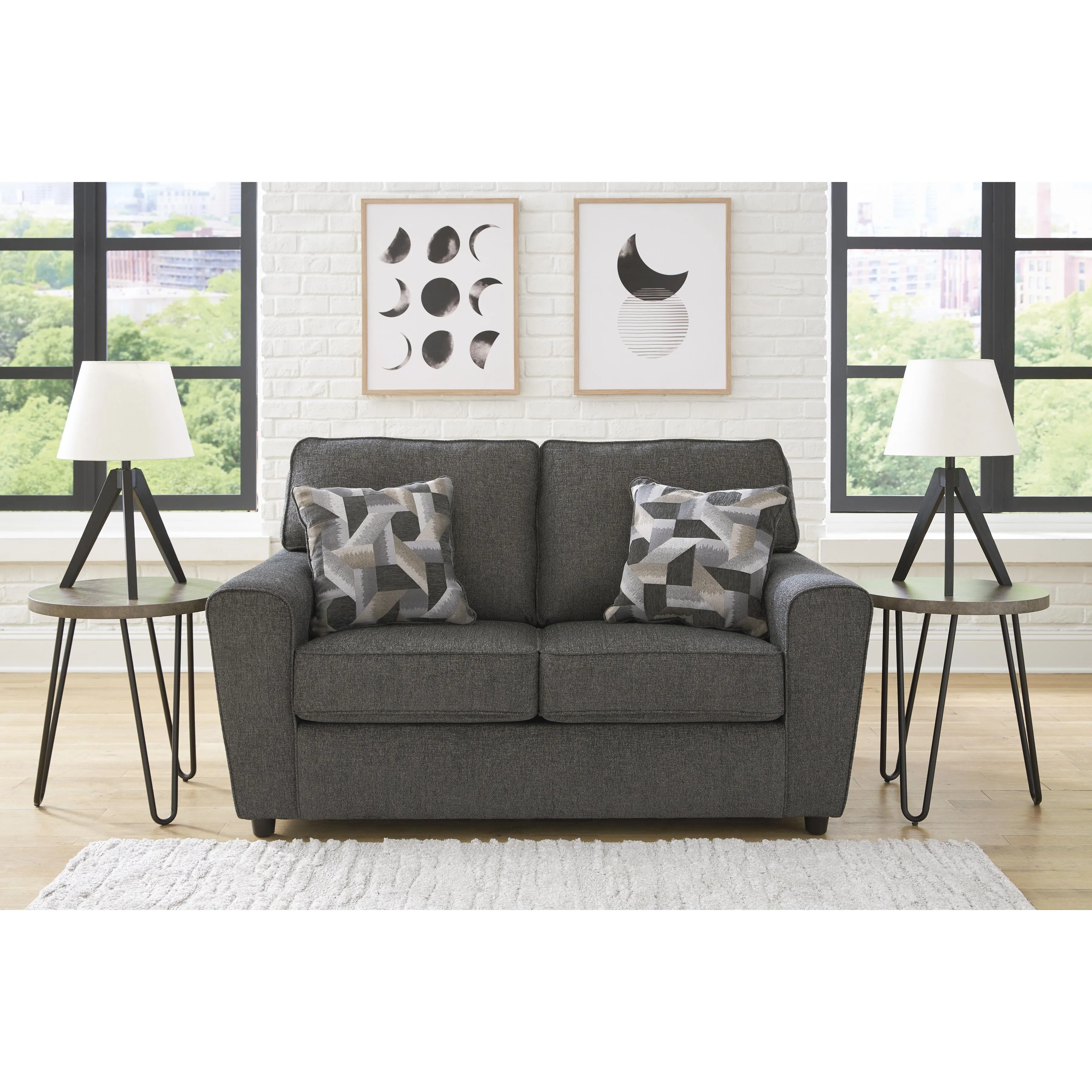 Signature Design by Ashley Cascilla Stationary Fabric Loveseat 2680435