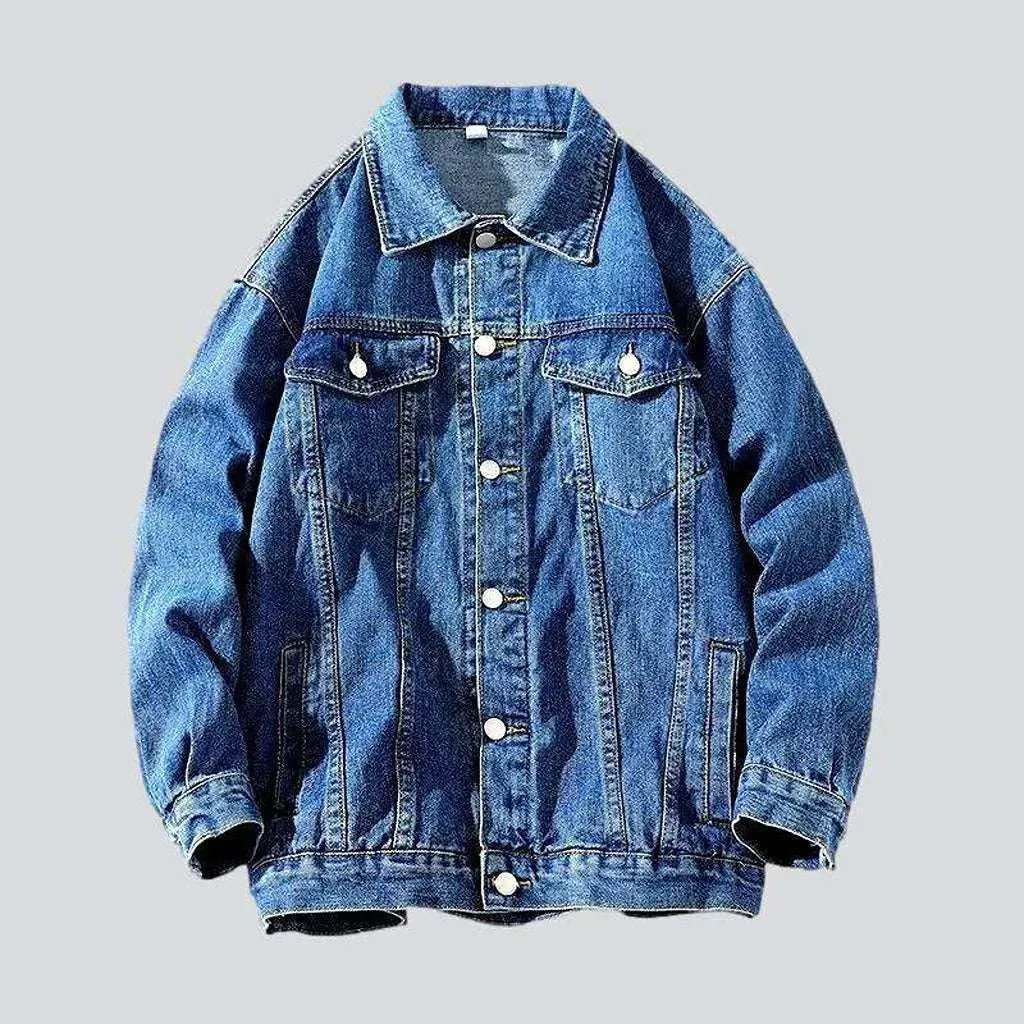 Super oversized color denim jacket