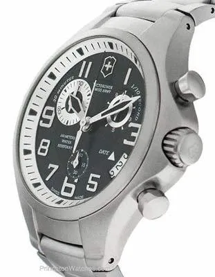 Swiss Army Mens Base Camp Chrono - Slate Dial - Stainless Steel - Luminous