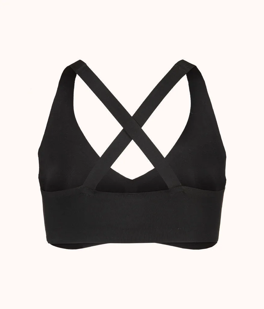 The Sleek Crossback Bralette: Jet Black