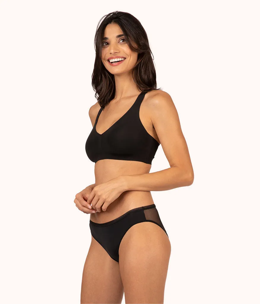 The Sleek Crossback Bralette: Jet Black