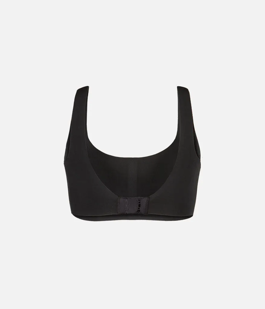 The Sleek Scoop Bralette: Jet Black