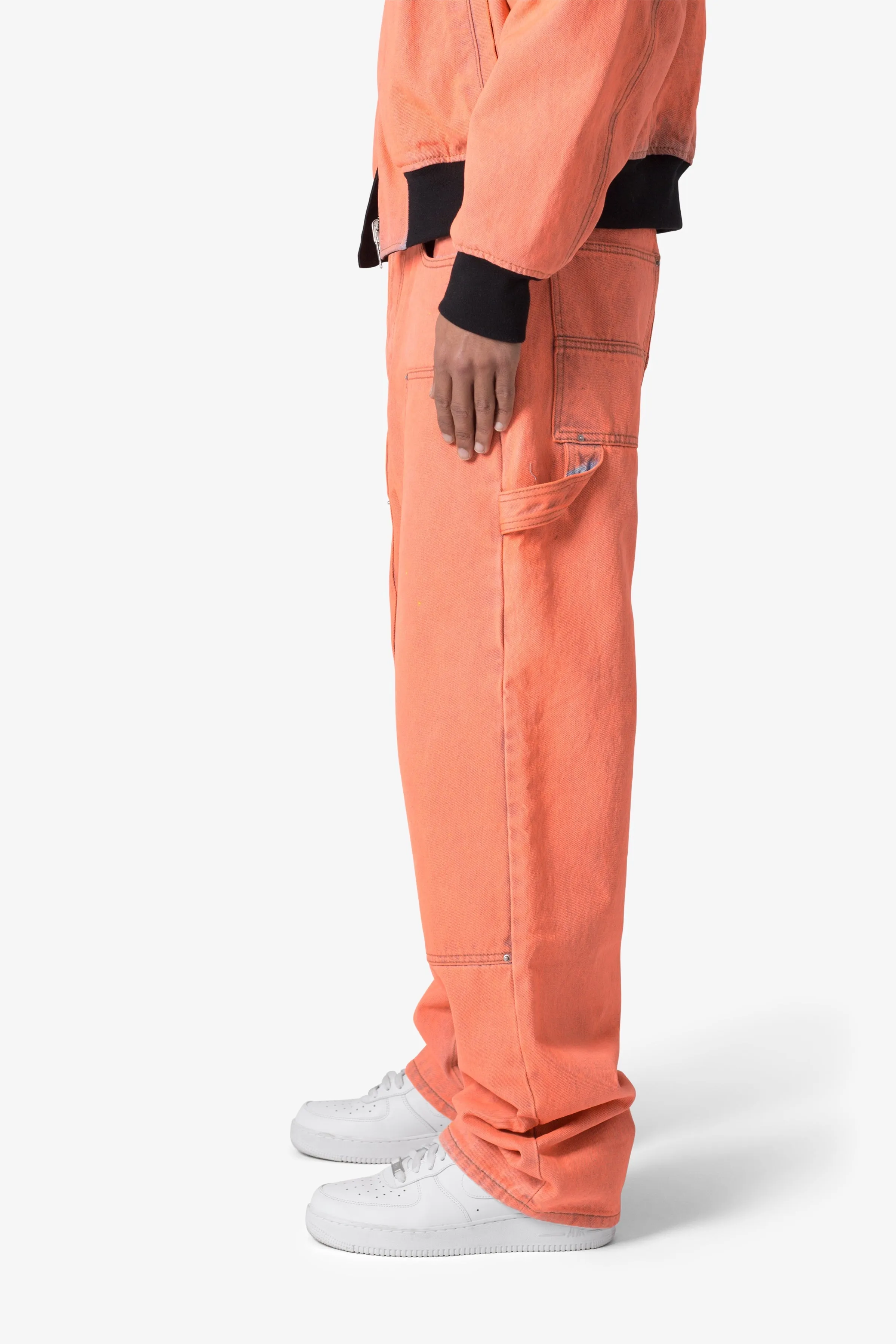 Ultra Baggy Double Knee Denim - Orange